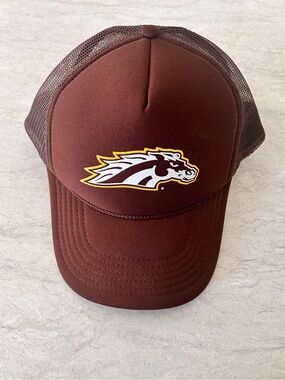 OTTO Brown Trucker Hat with Western Michigan University Bronco Logo